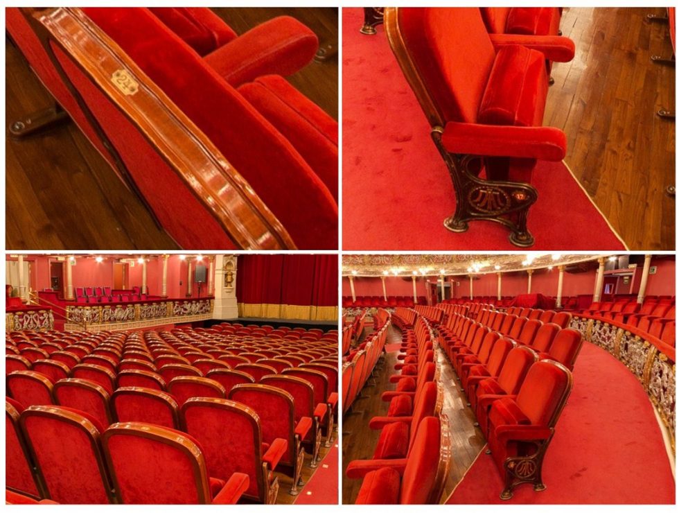 Visita virtual en el patio de butacas del teatro Arriaga y anexos. Fabricante de telones para Visita virtual en el patio de butacas del teatro Arriaga y anexos. Fabricante de telones para